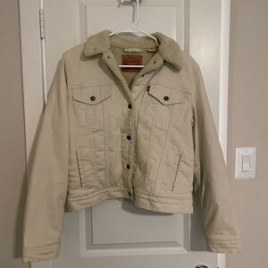 Levi's Women's Cream Sherpa-Lined Jacket